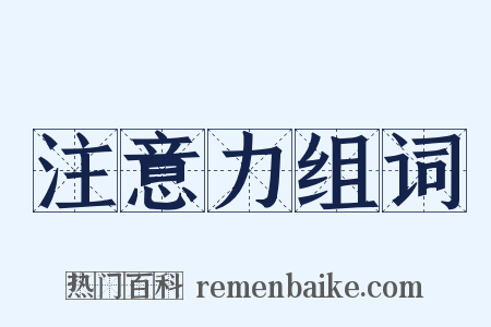 注意力组词是什么意思的图片